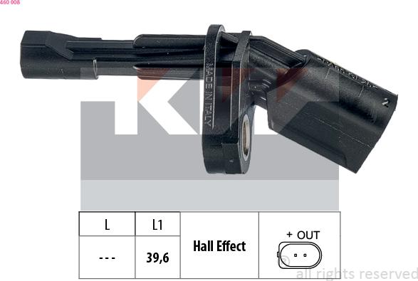 KW 460 008 - Capteur, vitesse de roue droxauto.com