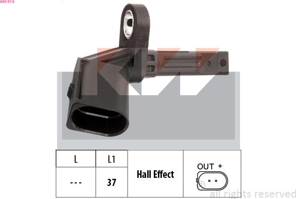 KW 460 014 - Capteur, vitesse de roue droxauto.com