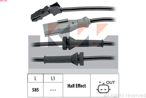 KW 460 144 - Capteur, vitesse de roue droxauto.com