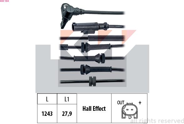 KW 460 184 - Capteur, vitesse de roue droxauto.com