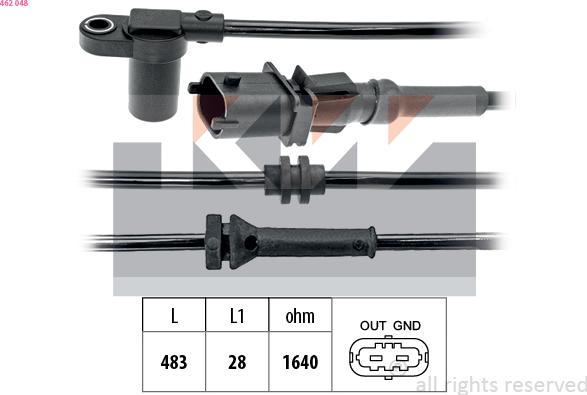 KW 462 048 - Capteur, vitesse de roue droxauto.com