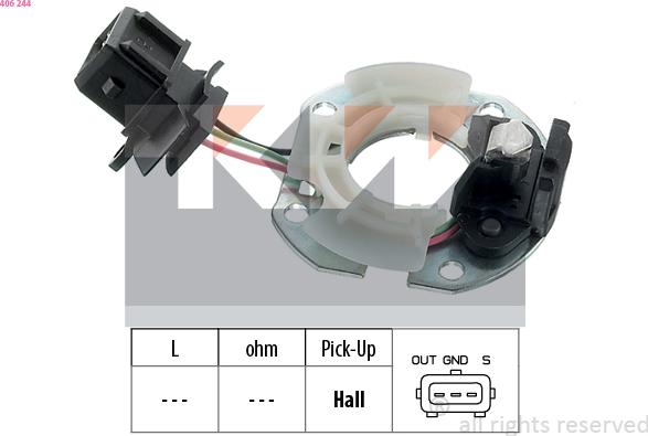 KW 406 244 - Capteur, impulsion d'allumage droxauto.com
