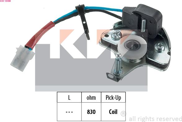 KW 430 180M - Capteur, impulsion d'allumage droxauto.com