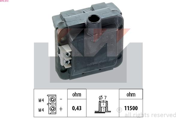 KW 470 213 - Bobine d'allumage droxauto.com