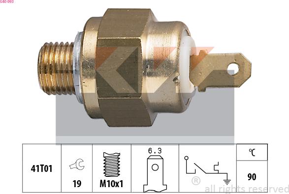 KW 540 093 - Sonde de température, liquide de refroidissement droxauto.com