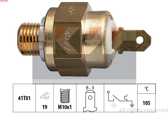 KW 540 097 - Sonde de température, liquide de refroidissement droxauto.com