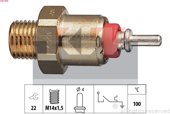KW 540 069 - Sonde de température, liquide de refroidissement droxauto.com