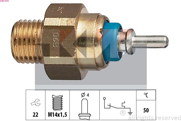 KW 540 070 - Sonde de température, liquide de refroidissement droxauto.com