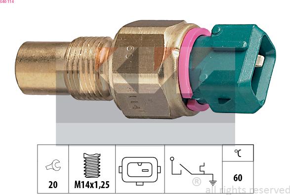 KW 540 114 - Sonde de température, liquide de refroidissement droxauto.com