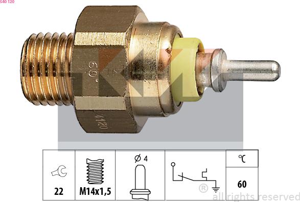 KW 540 120 - Sonde de température, liquide de refroidissement droxauto.com