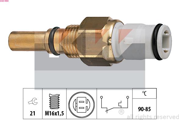 KW 550 090 - Interrupteur de température, ventilateur de radiateur droxauto.com