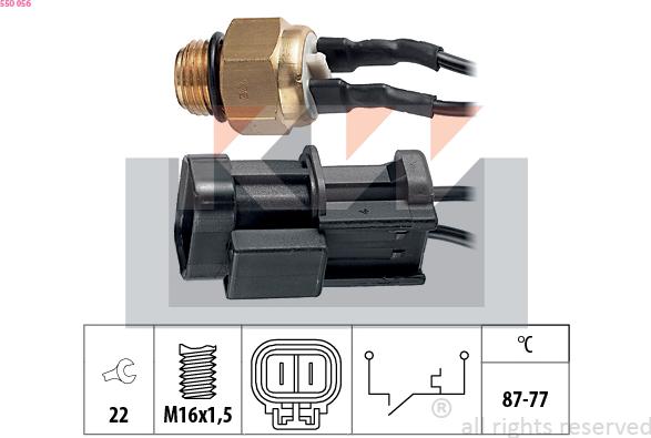 KW 550 056 - Interrupteur de température, ventilateur de radiateur droxauto.com