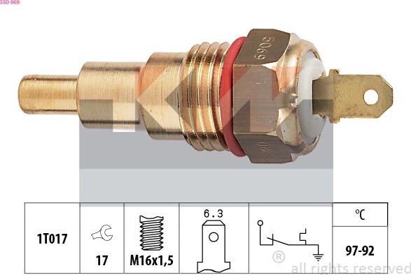 KW 550 069 - Interrupteur de température, ventilateur de radiateur droxauto.com