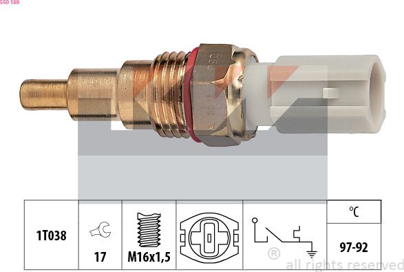 KW 550 189 - Interrupteur de température, ventilateur de radiateur droxauto.com