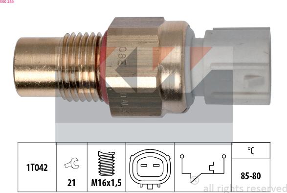 KW 550 246 - Interrupteur de température, ventilateur de radiateur droxauto.com
