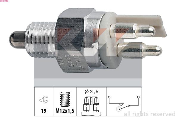 KW 560 045 - Contacteur, feu de recul droxauto.com