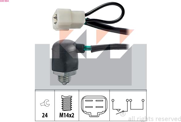 KW 560 064 - Contacteur, feu de recul droxauto.com
