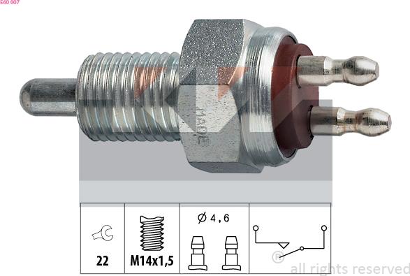 KW 560 007 - Contacteur, feu de recul droxauto.com