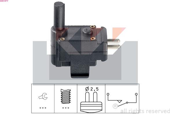 KW 560 077 - Contacteur, feu de recul droxauto.com