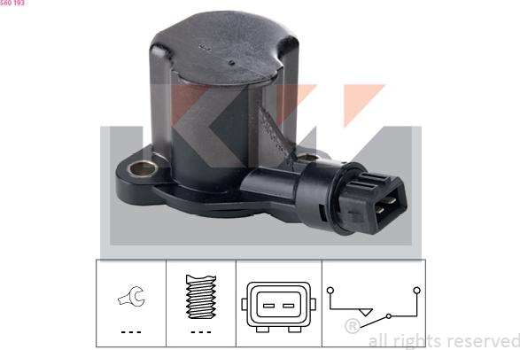 KW 560 193 - Contacteur, feu de recul droxauto.com