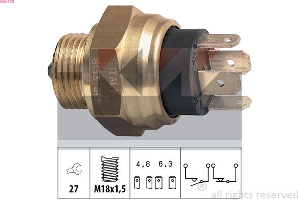 KW 560 153 - Contacteur, feu de recul droxauto.com