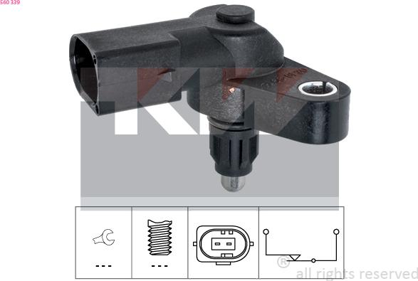 KW 560 339 - Contacteur, feu de recul droxauto.com