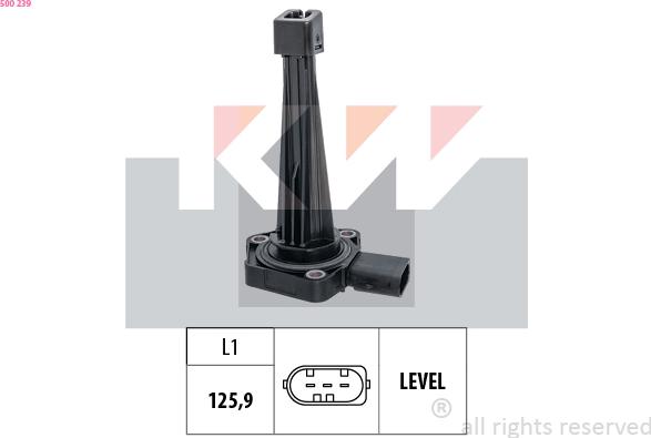 KW 500 239 - Capteur, niveau d'huile moteur droxauto.com