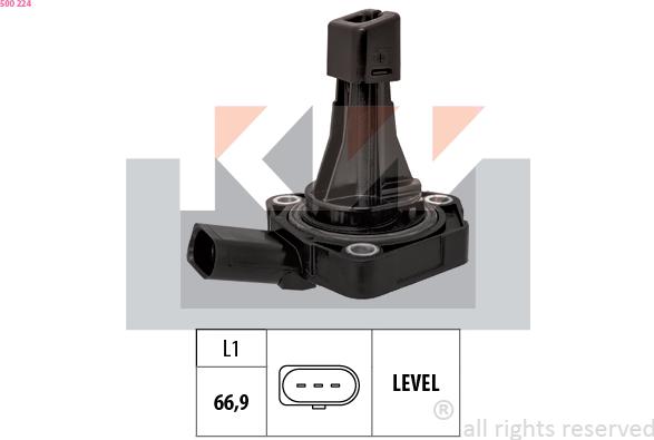 KW 500 224 - Capteur, niveau d'huile moteur droxauto.com