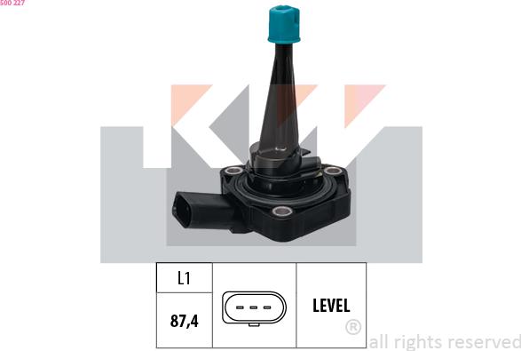 KW 500 227 - Capteur, niveau d'huile moteur droxauto.com