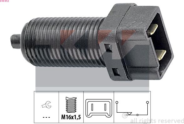 KW 510 012 - Interrupteur des feux de freins droxauto.com