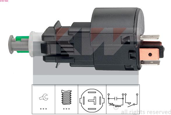 KW 510 163 - Interrupteur des feux de freins droxauto.com