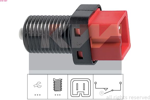 KW 510 187 - Interrupteur des feux de freins droxauto.com