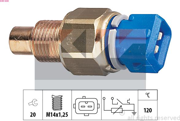 KW 530 558 - Sonde de température, liquide de refroidissement droxauto.com