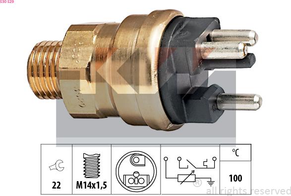 KW 530 529 - Sonde de température, liquide de refroidissement droxauto.com