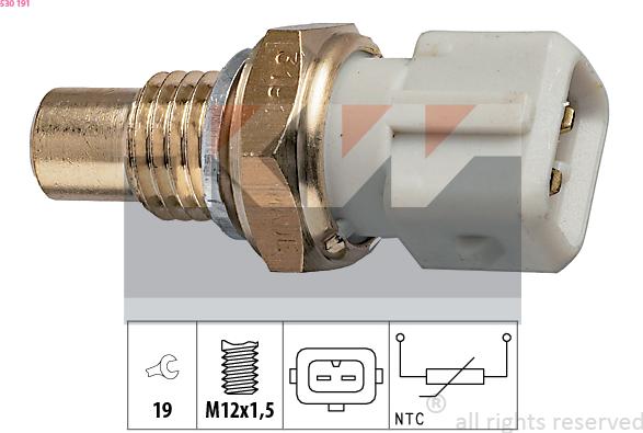 KW 530 191 - Sonde de température, liquide de refroidissement droxauto.com
