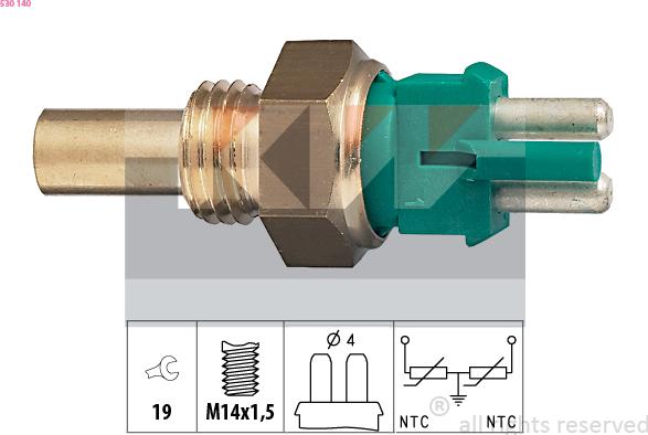 KW 530 140 - Sonde de température, liquide de refroidissement droxauto.com