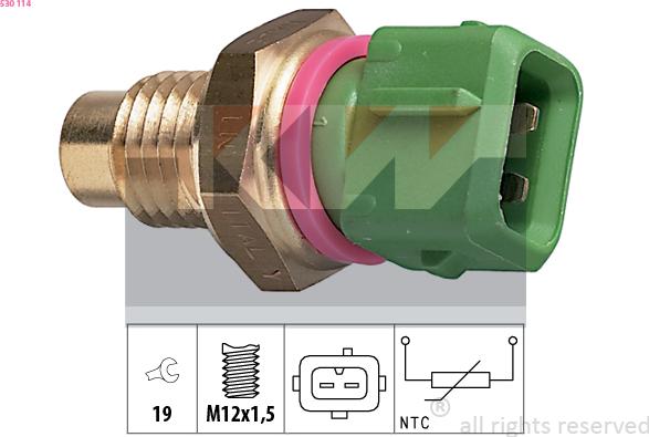 KW 530 114 - Sonde de température, liquide de refroidissement droxauto.com