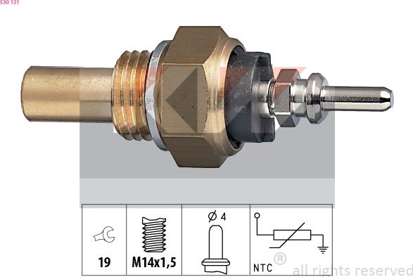 KW 530 131 - Sonde de température, liquide de refroidissement droxauto.com