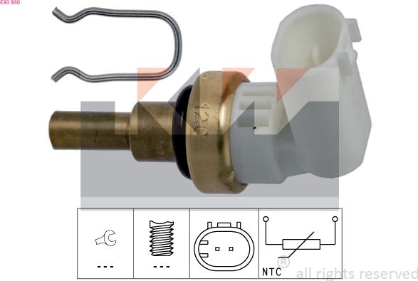 KW 530 360 - Sonde de température, liquide de refroidissement droxauto.com
