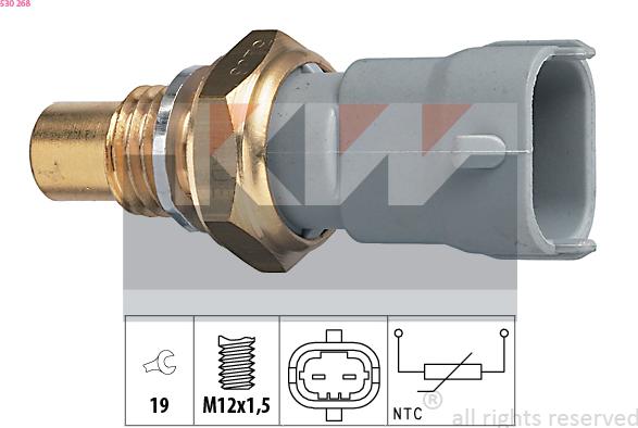 KW 530 268 - Sonde de température, liquide de refroidissement droxauto.com
