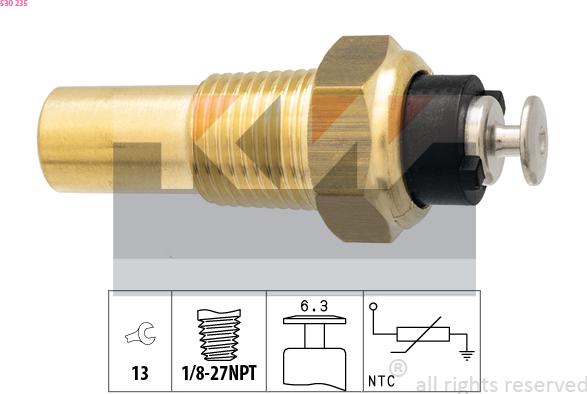 KW 530 235 - Sonde de température, liquide de refroidissement droxauto.com