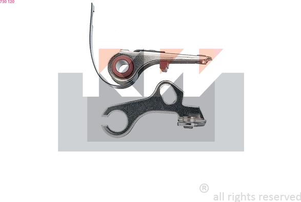 KW 730 120 - Jeu de contacts, distributeur d'allumage droxauto.com