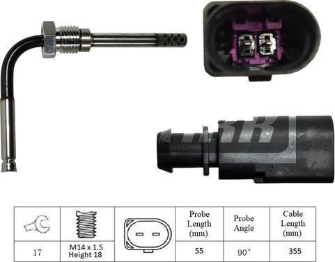 LEMARK LXT017 - Capteur, température des gaz droxauto.com