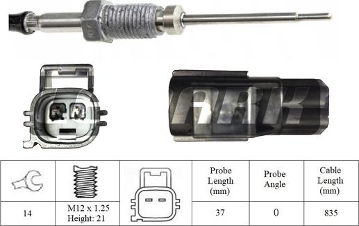 LEMARK LXT287 - Capteur, température des gaz droxauto.com