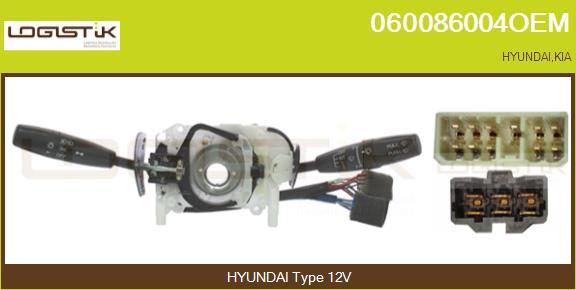 LGK 060086004OEM - Commutateur de colonne de direction droxauto.com