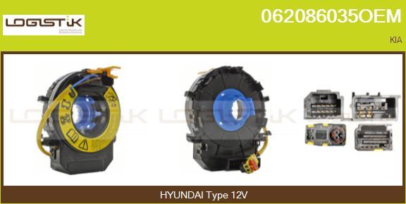 LGK 062086035OEM - Ressort tournant, Airbag droxauto.com