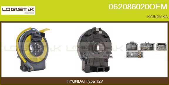 LGK 062086020OEM - Ressort tournant, Airbag droxauto.com