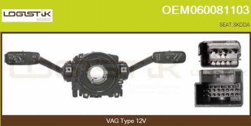 LGK OEM060081103 - Commutateur de colonne de direction droxauto.com