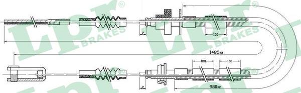 LPR C0433C - Tirette à câble, commande d'embrayage droxauto.com