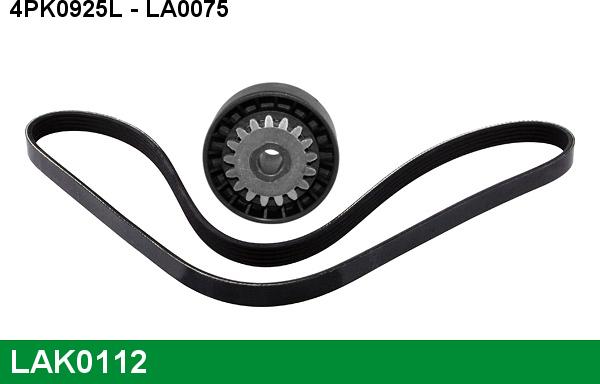 LUCAS LAK0112 - Jeu de courroies trapézoïdales à nervures droxauto.com